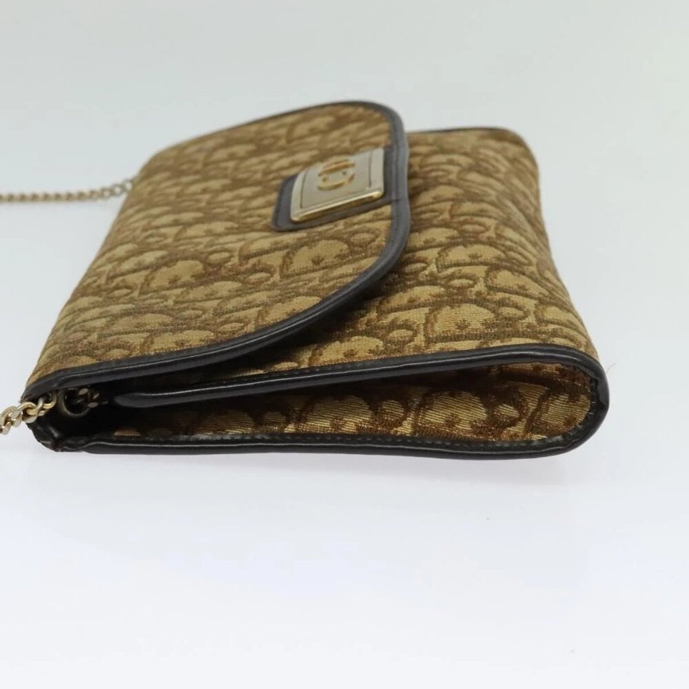 Christian Dior Trotter Canvas Chain Shoulder Bag Brown Auth 131653 - Picture 4 of 16